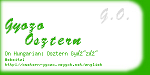 gyozo osztern business card